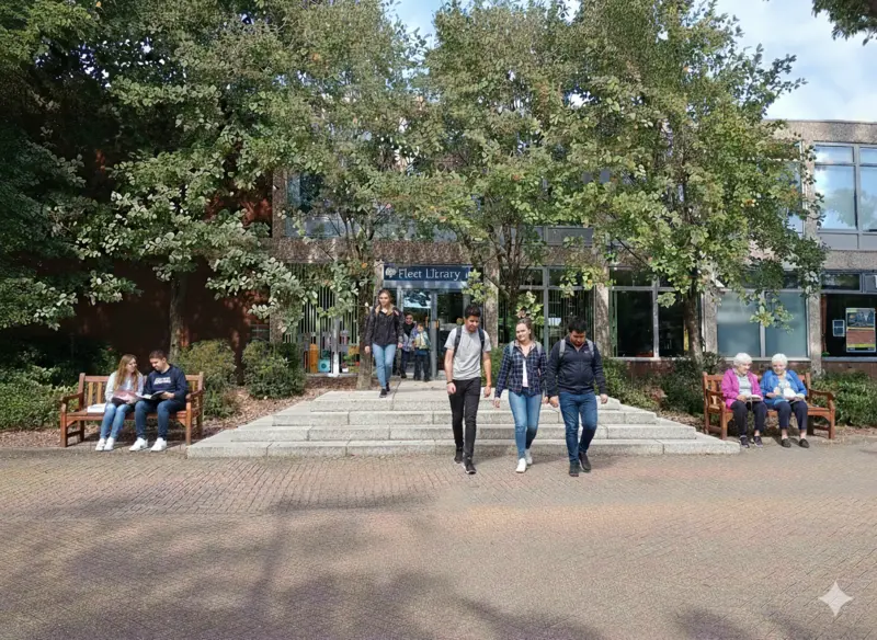 Fleet Library entrance today